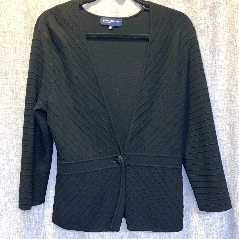 WOMENS Medium Jones NY black cardigan